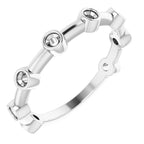 Bezel-Set Bar Ring - Image 2