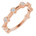 Bezel-Set Bar Ring