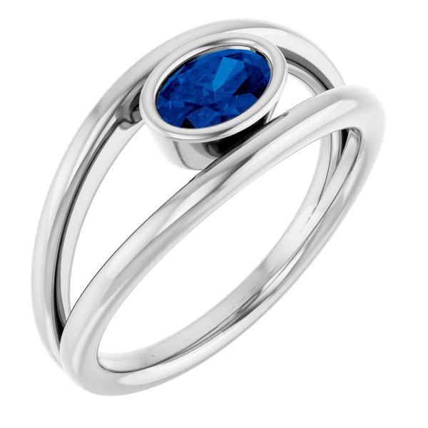 Bezel-Set Solitaire Negative Space Ring