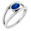 Bezel-Set Solitaire Negative Space Ring
