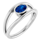 Bezel-Set Solitaire Negative Space Ring
