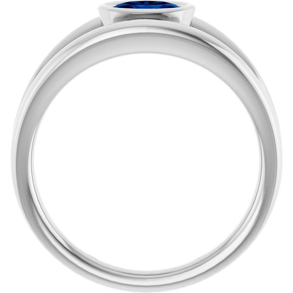 Bezel-Set Solitaire Negative Space Ring - Image 2