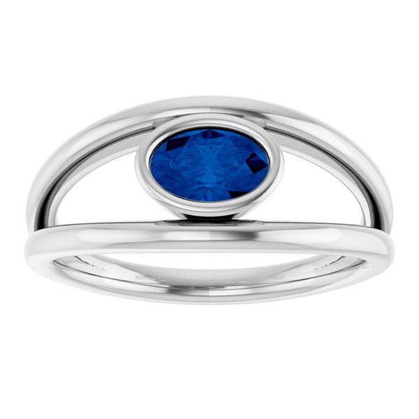 Bezel-Set Solitaire Negative Space Ring - Image 3