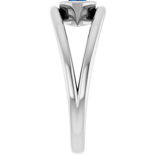 Bezel-Set Solitaire Negative Space Ring - Image 4