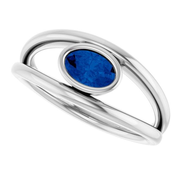 Bezel-Set Solitaire Negative Space Ring - Image 5