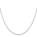 Leslie's 14K White Gold 1.15mm D/C Oval Link Chain - Image 2
