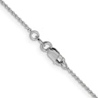 Leslie's 14K White Gold 1.15mm D/C Oval Link Chain - Image 3