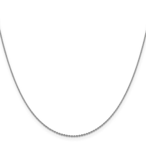 Leslie's 14K White Gold 1.15mm D/C Oval Link Chain - Image 2