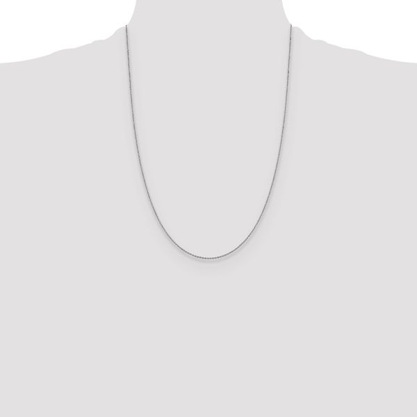 Leslie's 14K White Gold 1.15mm D/C Oval Link Chain - Image 4