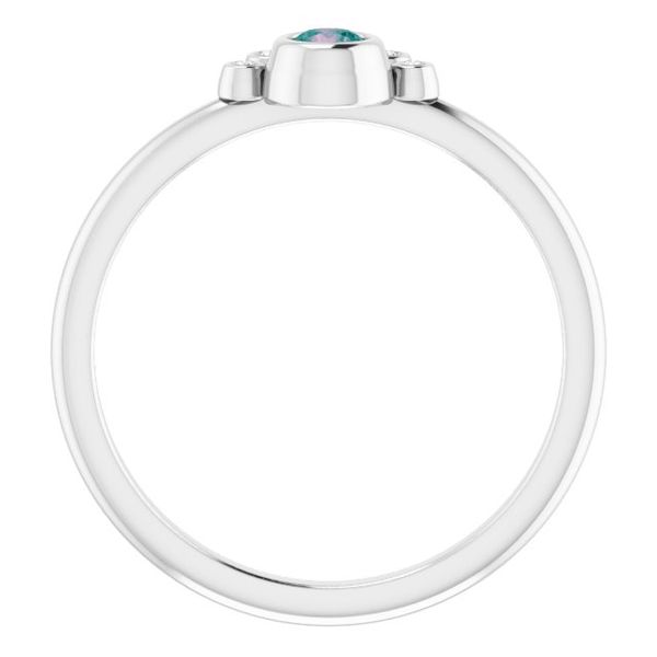 Stackable Bezel-Set Ring - Image 2