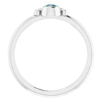 Stackable Bezel-Set Ring - Image 2