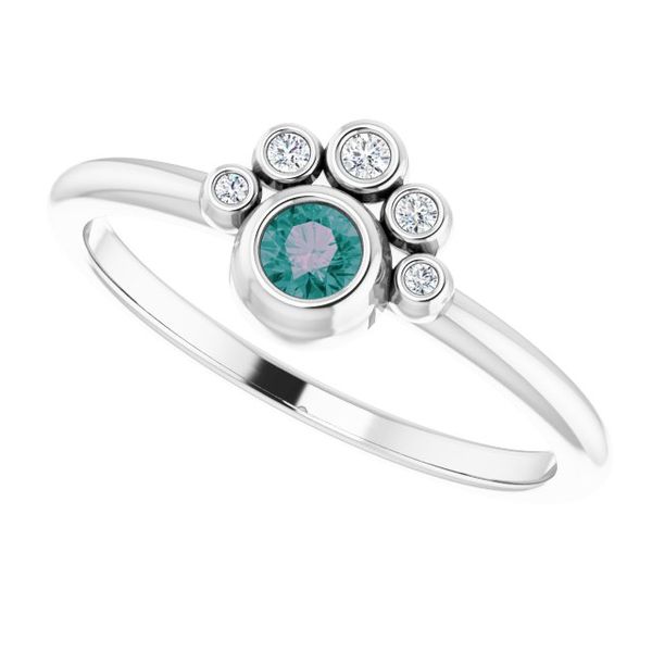 Stackable Bezel-Set Ring - Image 5