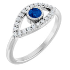 Accented Evil Eye Ring