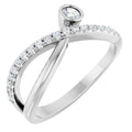 Criss-Cross Bezel-Set Ring