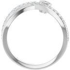 Criss-Cross Bezel-Set Ring - Image 2