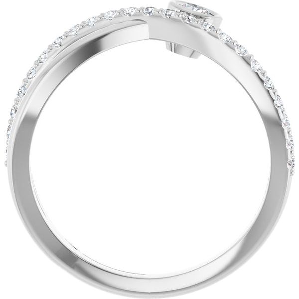 Criss-Cross Bezel-Set Ring - Image 2