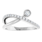 Criss-Cross Bezel-Set Ring - Image 3