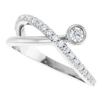 Criss-Cross Bezel-Set Ring - Image 5