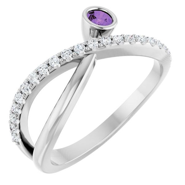 Criss-Cross Bezel-Set Ring