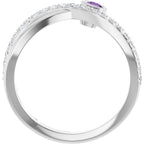 Criss-Cross Bezel-Set Ring - Image 2