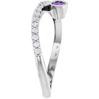 Criss-Cross Bezel-Set Ring - Image 4