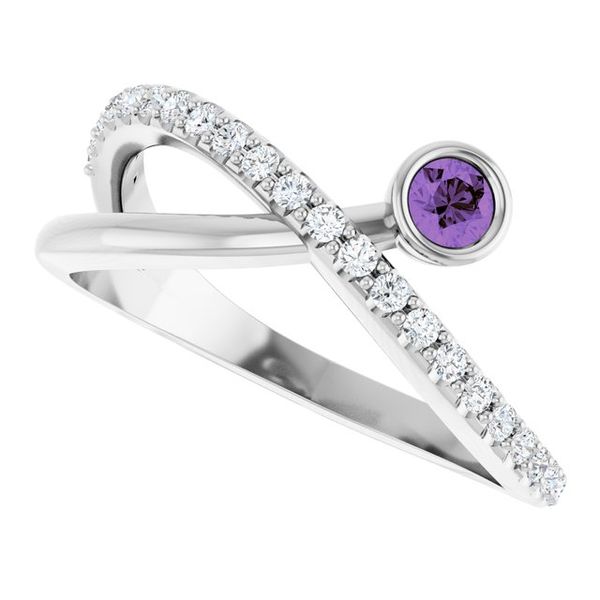 Criss-Cross Bezel-Set Ring - Image 5