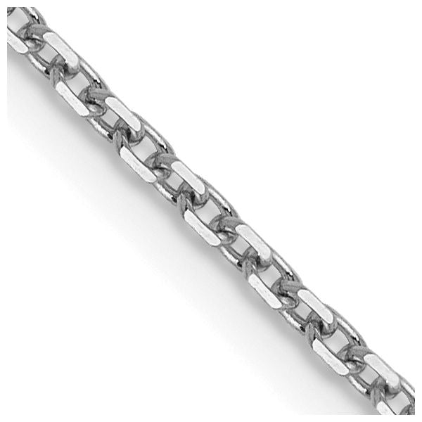 Leslie's 14K White Gold 1.25mm D/C Cable Chain