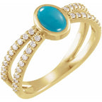 Accented Cabochon Ring