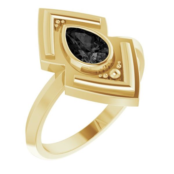 Bezel-Set Geometric Ring
