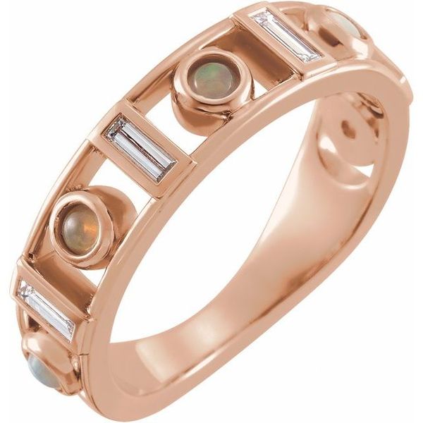 Accented Bezel-Set Cabochon Ring