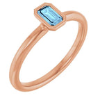 Family Stackable Bezel-Set Ring