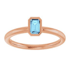 Family Stackable Bezel-Set Ring - Image 3