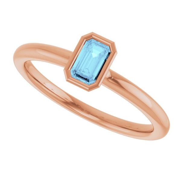 Family Stackable Bezel-Set Ring - Image 5