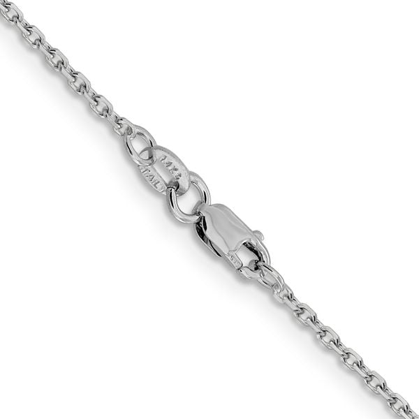 Leslie's 14K White Gold 1.5mm D/C Cable Chain - Image 3