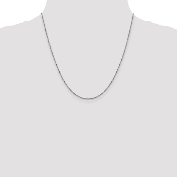 Leslie's 14K White Gold 1.5mm D/C Cable Chain - Image 4