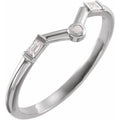 Accented Cabochon V Ring