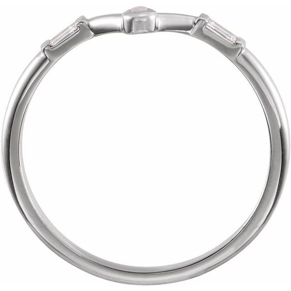Accented Cabochon V Ring - Image 2