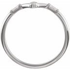 Accented Cabochon V Ring - Image 2