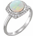 Halo-Style Cabochon Ring