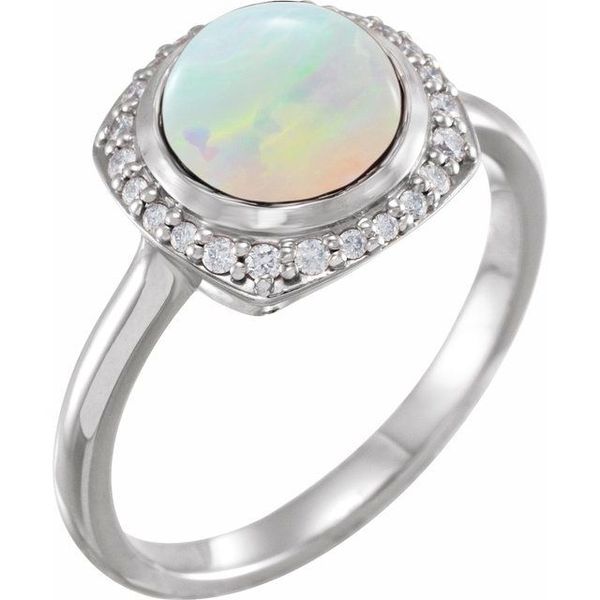 Halo-Style Cabochon Ring