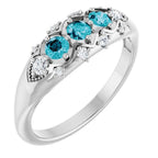 Accented Three-Stone Ring