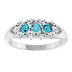 Accented Three-Stone Ring - Image 3