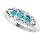 Accented Three-Stone Ring - Image 5