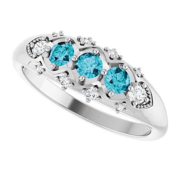 Accented Three-Stone Ring - Image 5