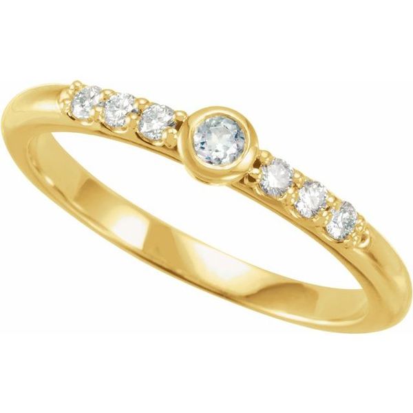 Stackable Bezel-Set Ring - Image 3