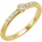 Stackable Bezel-Set Ring