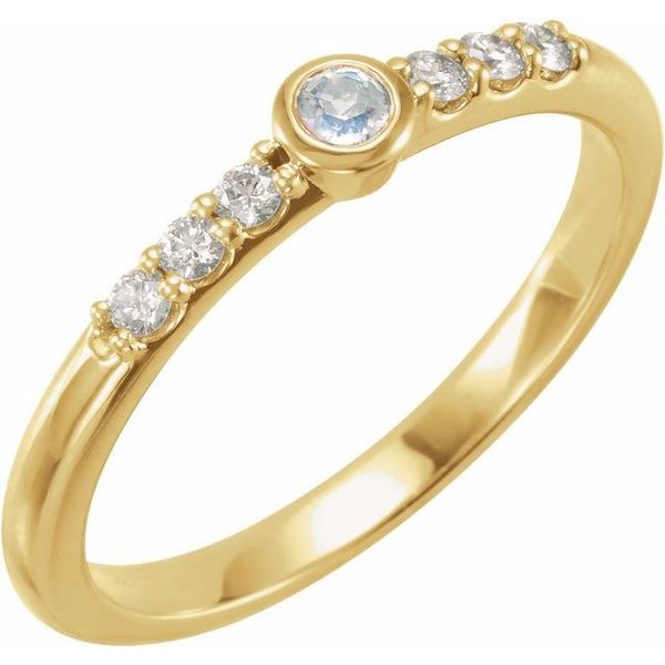 Stackable Bezel-Set Ring