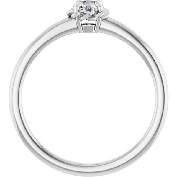 Claw-Prong Rope Solitaire Ring - Image 2
