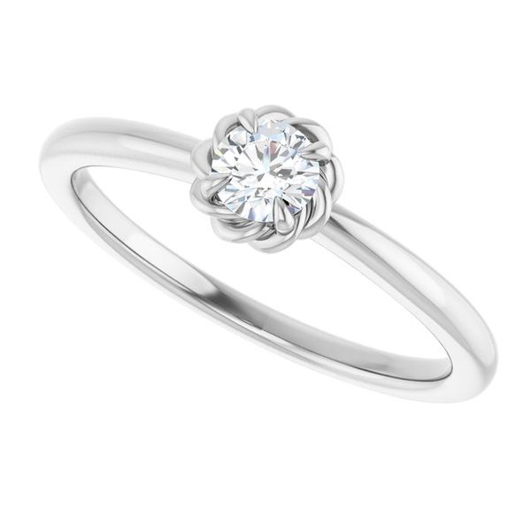 Claw-Prong Rope Solitaire Ring - Image 5