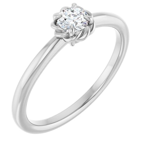 Claw-Prong Rope Solitaire Ring